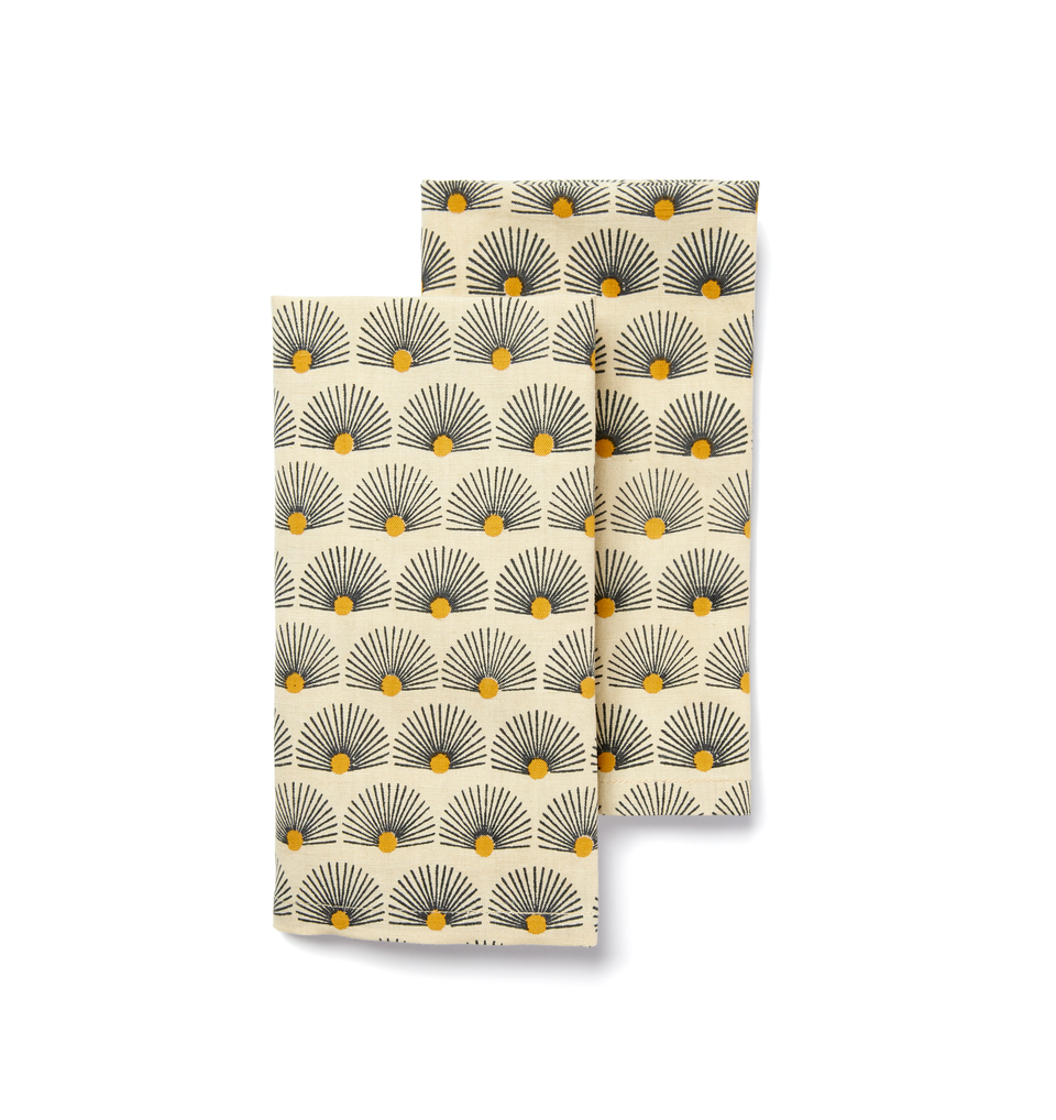 Peacock Napkin | Ochre