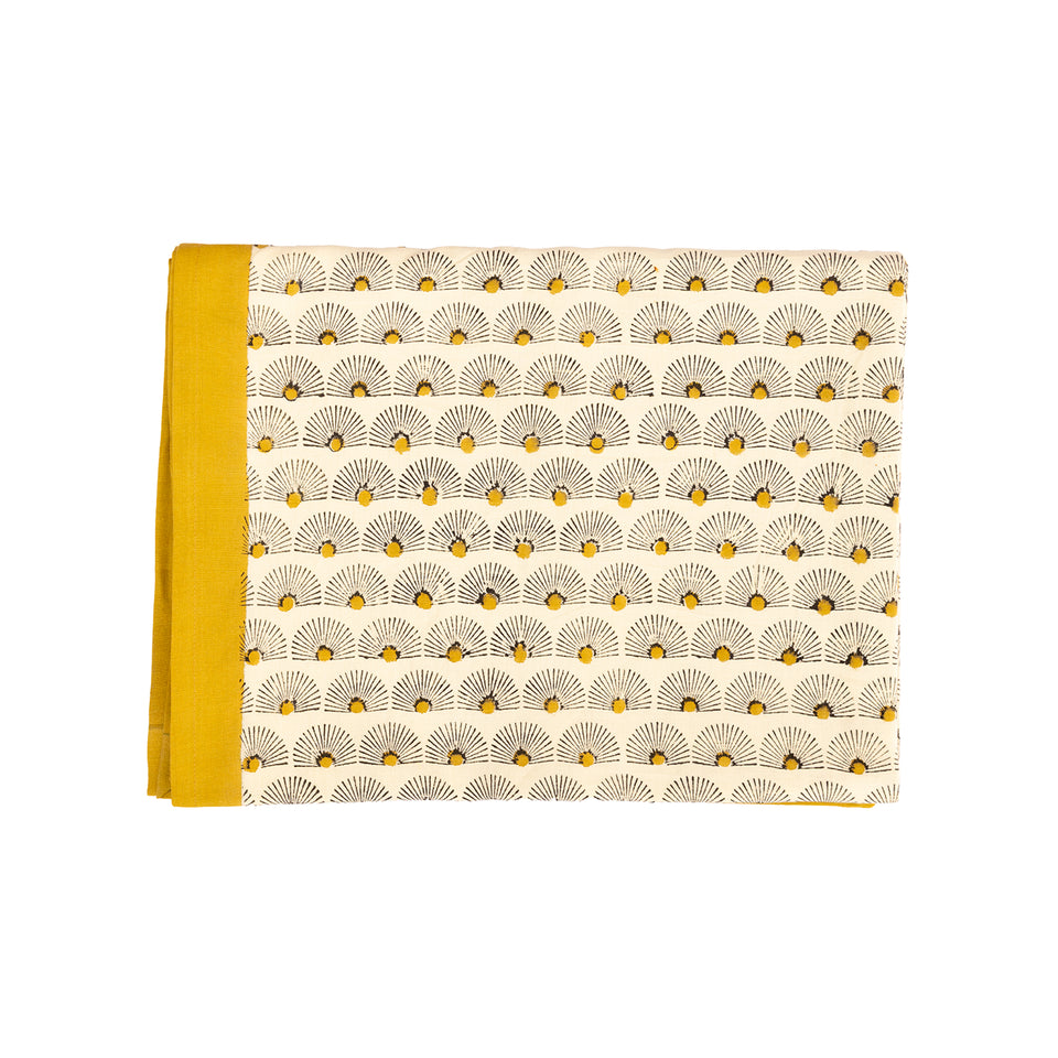 Peacock Tablecloth | Ochre