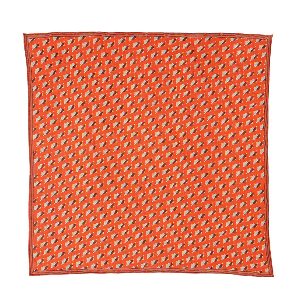 Raj Square Scarf | Brick