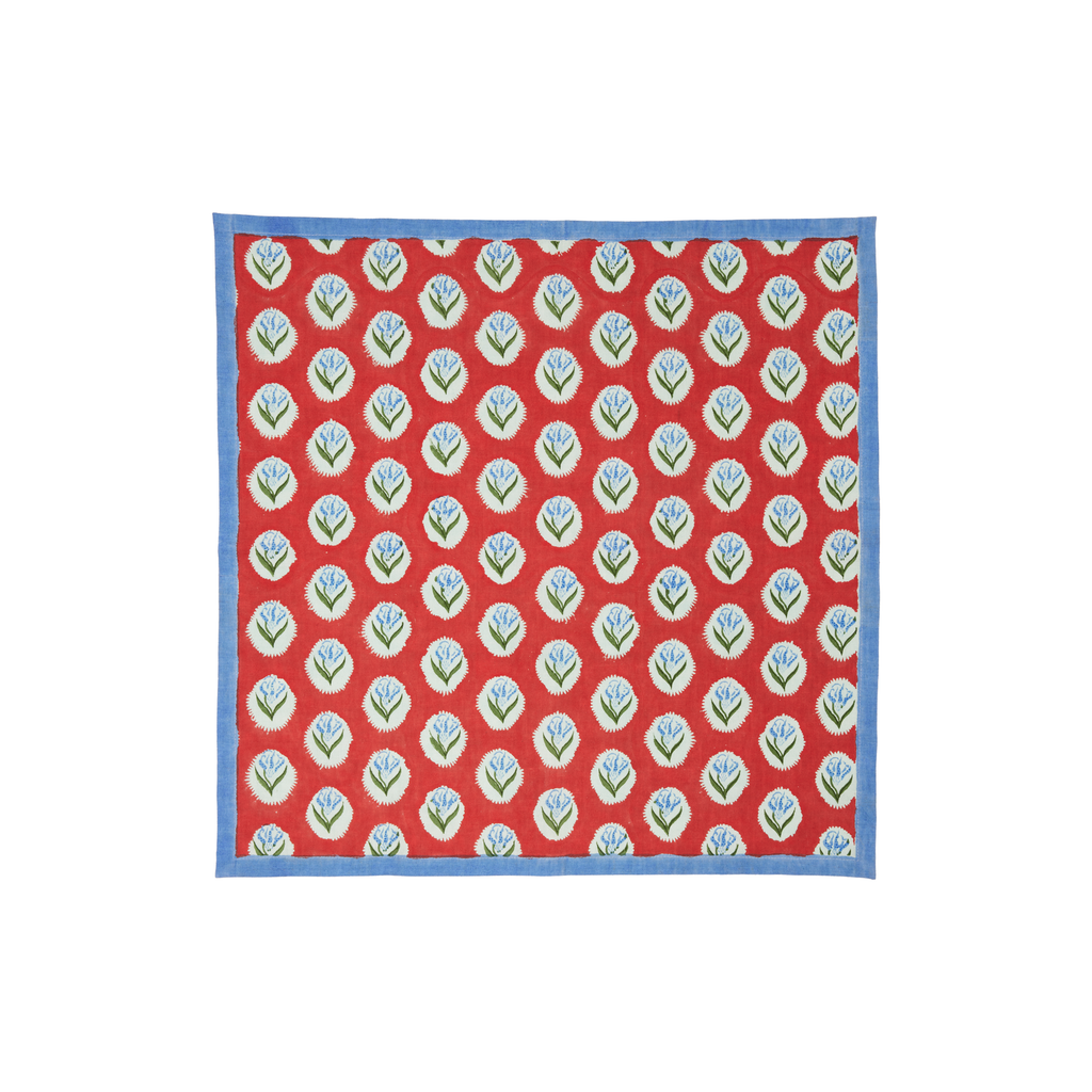 Blockshop Textiles Scarlet Tiger Lily Napkin - Set of 4