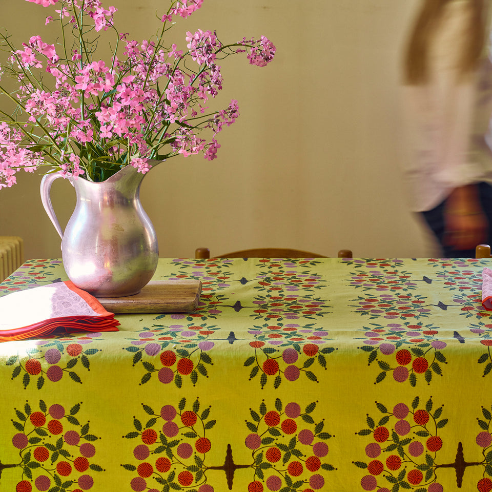 Tree of Life Tablecloth | Chartreuse