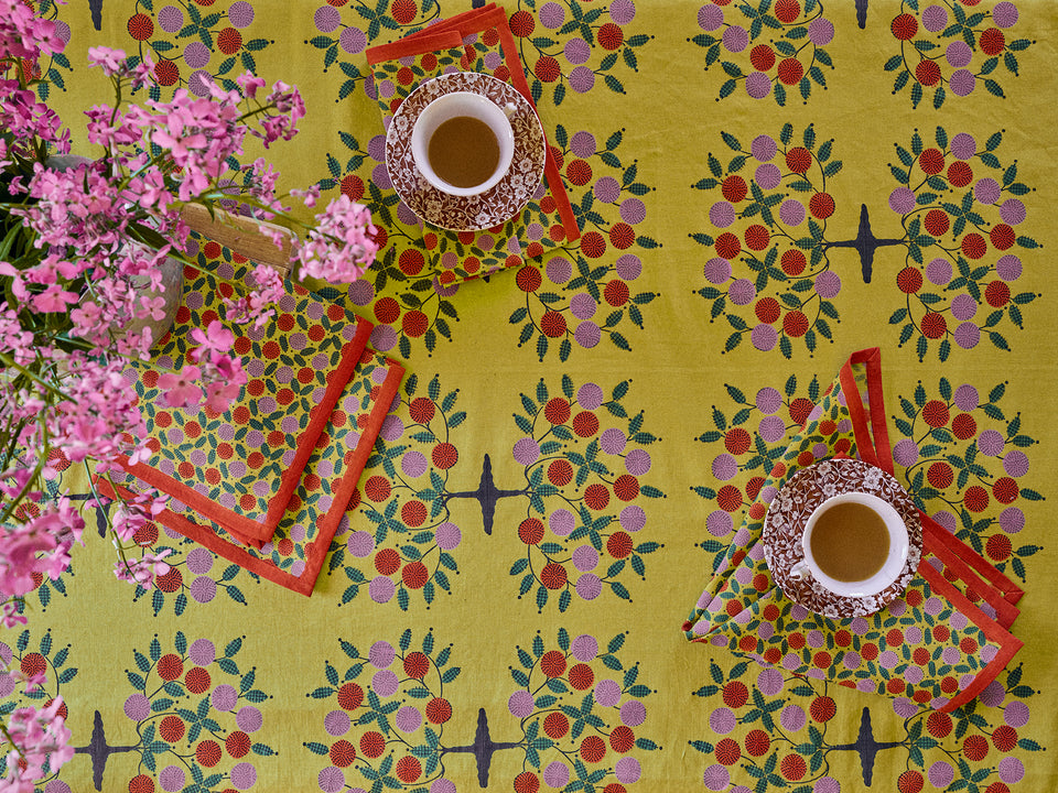 Tree of Life Napkin | Chartreuse