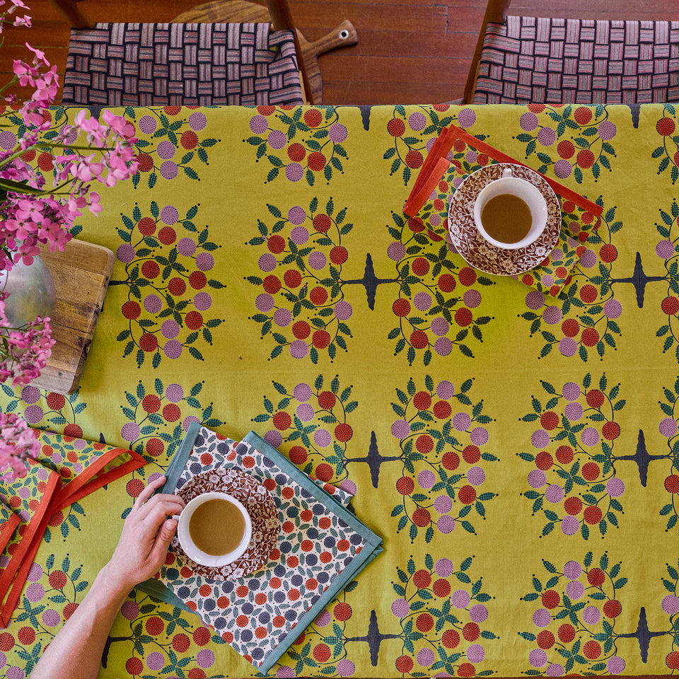 Tree of Life Tablecloth | Chartreuse