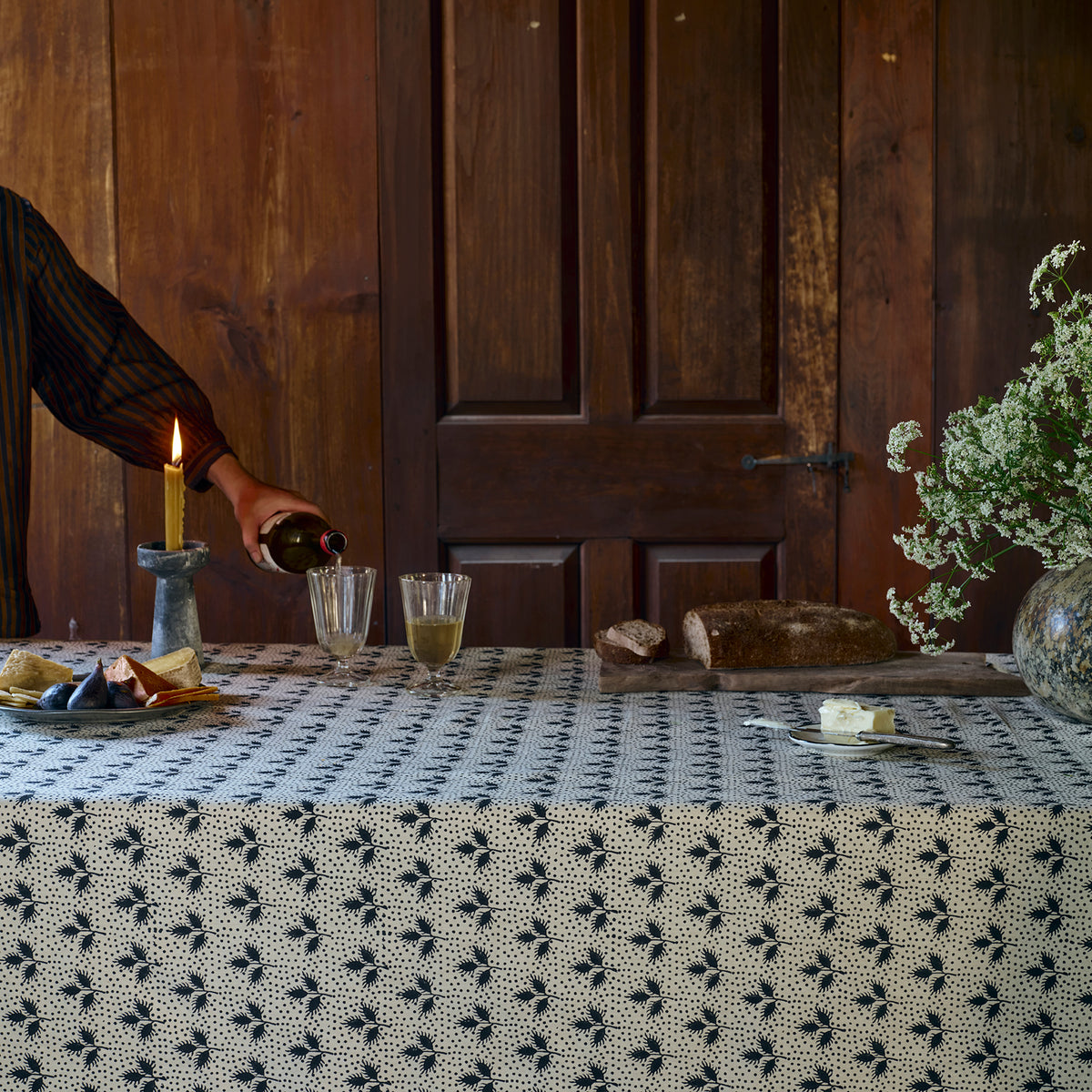 Flaming Leaf Tablecloth | Linen