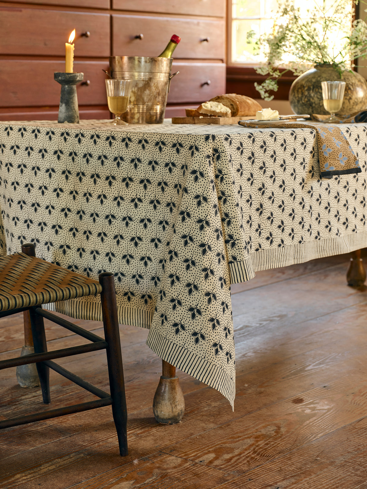 Flaming Leaf Tablecloth | Linen