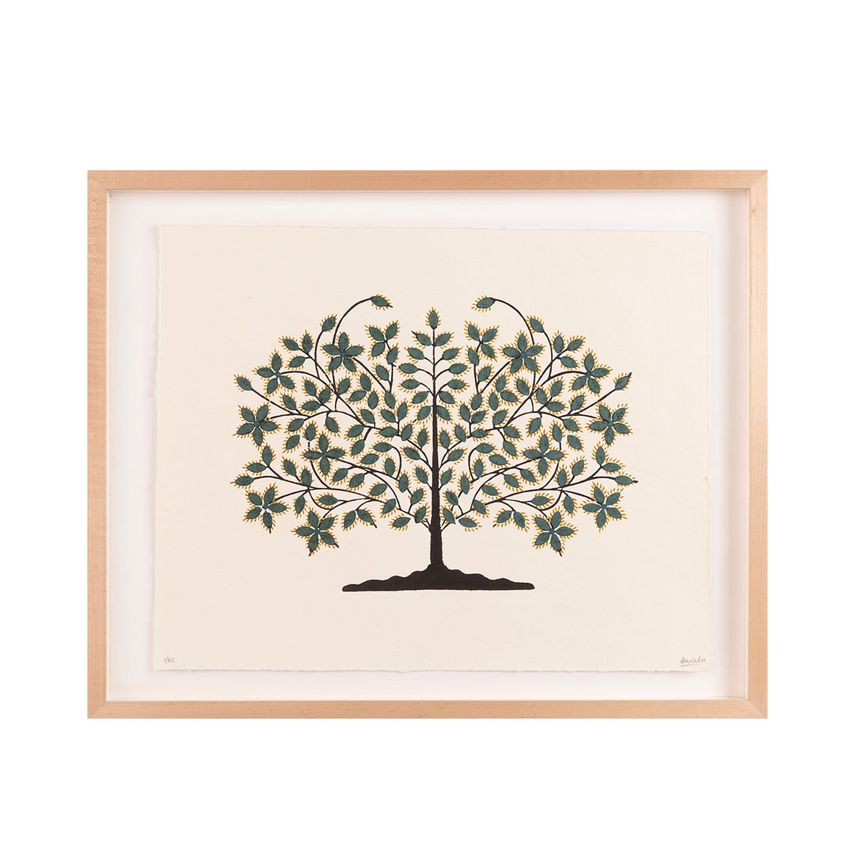 Flaming Leaf | Woodblock Print