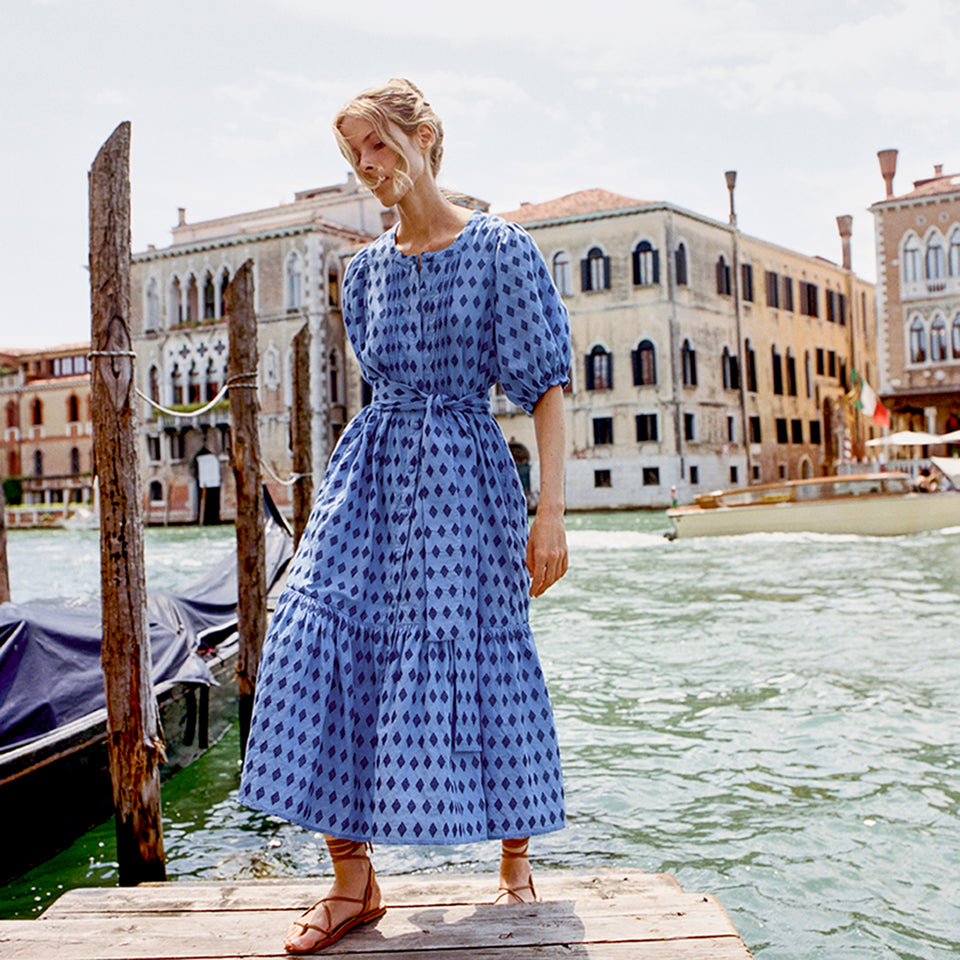August Dress | Sapphire