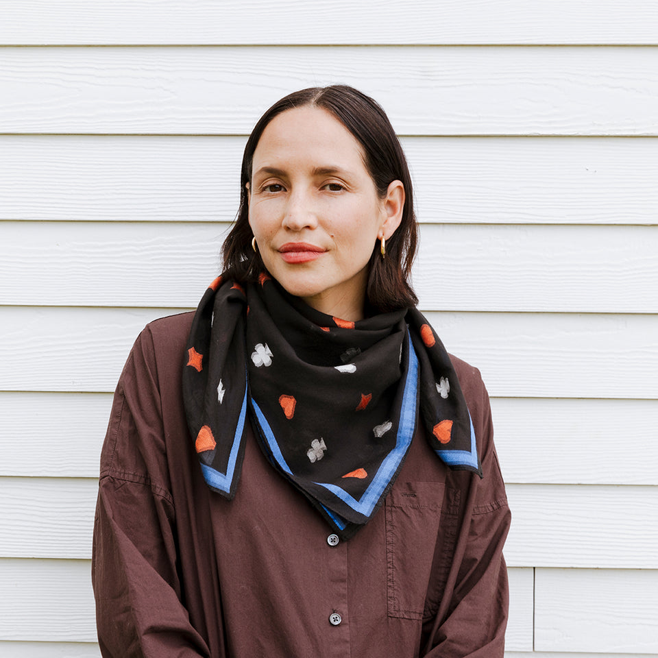 Spades Jacquard Silk Scarf