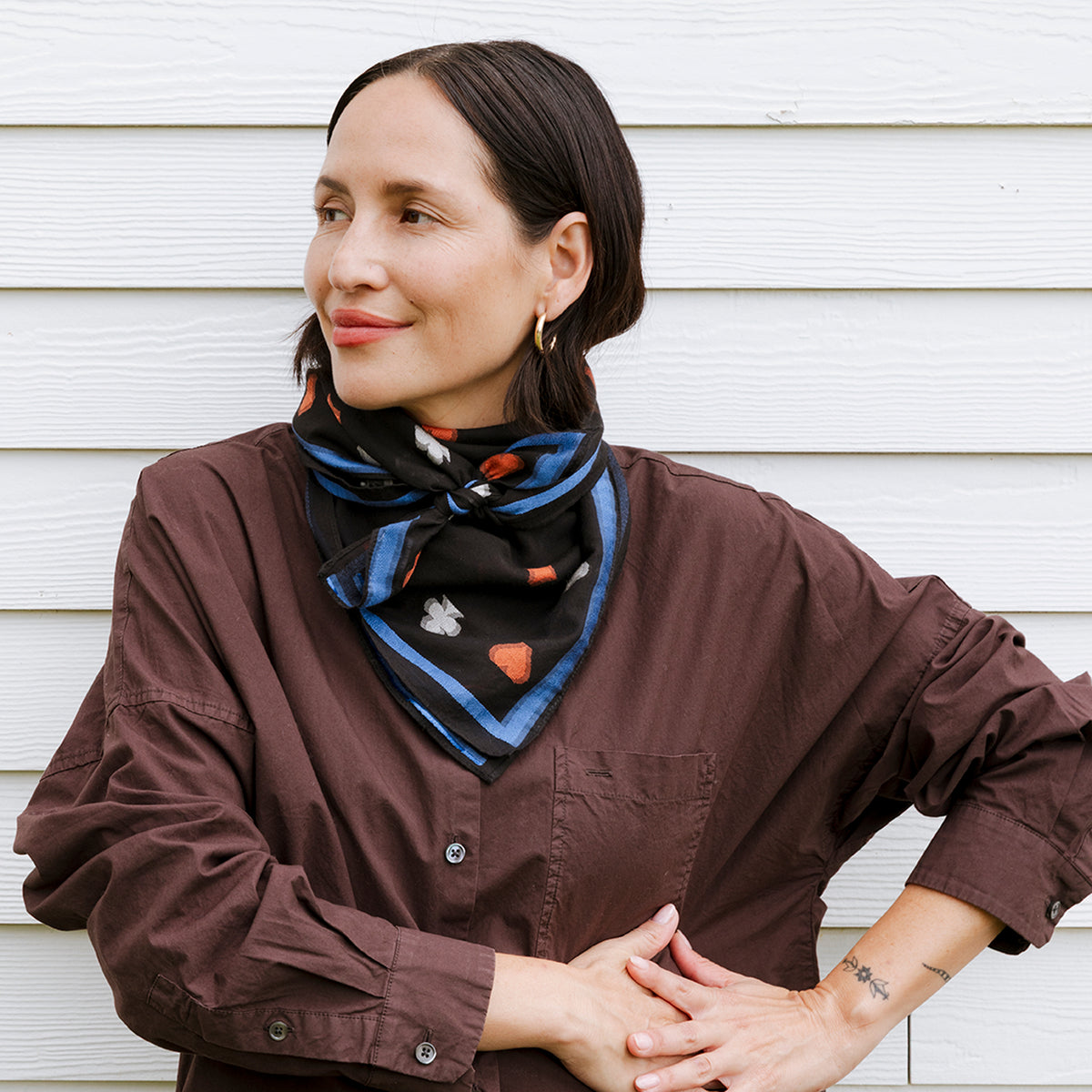 Spades Jacquard Silk Scarf