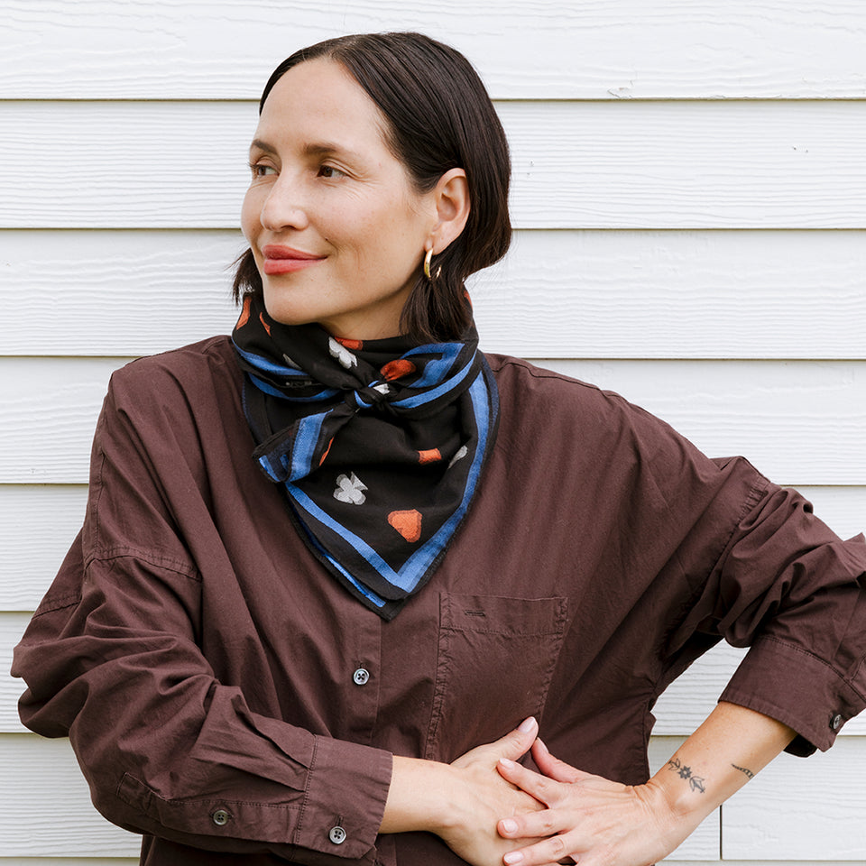 Spades Jacquard Silk Scarf