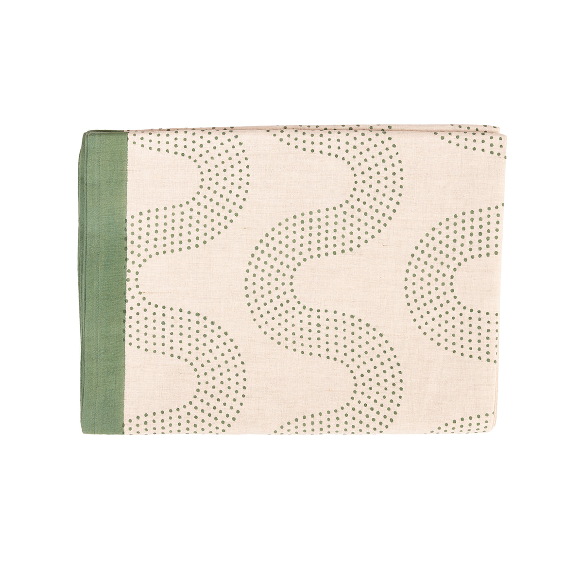 Squiggle Dot Tablecloth | Basil