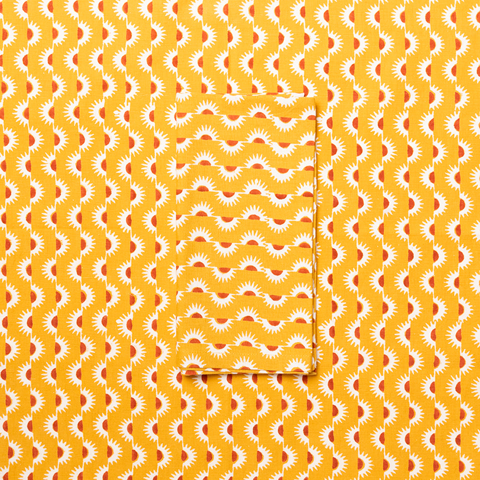 Goldenrod Suns Tea Towel