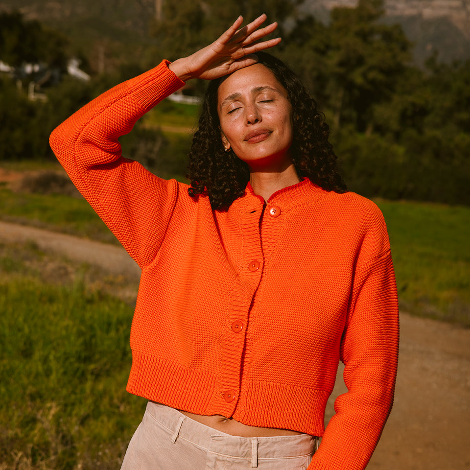 Hilma Cardigan | Tangerine