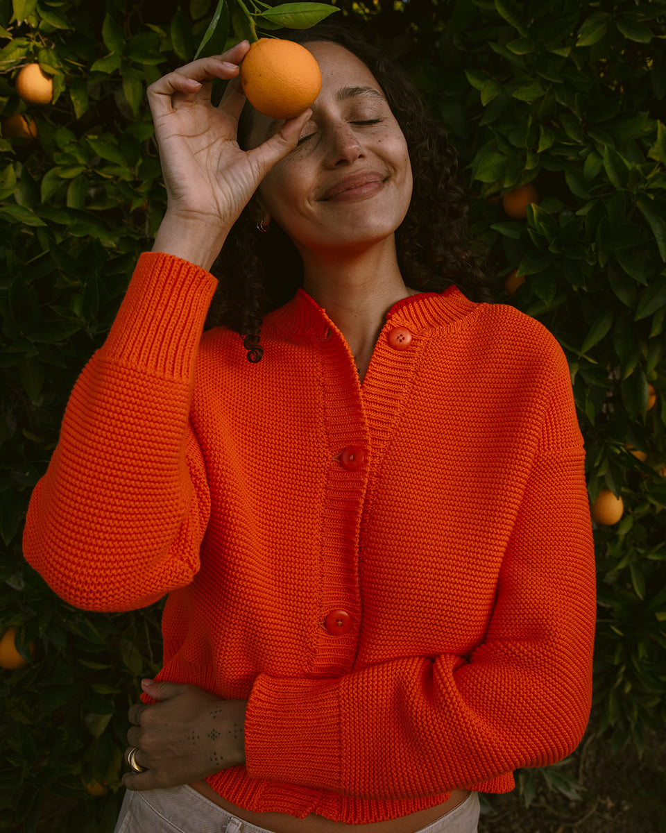 Hilma Cardigan | Tangerine