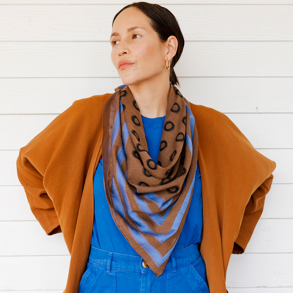 Omega Jacquard Silk Scarf