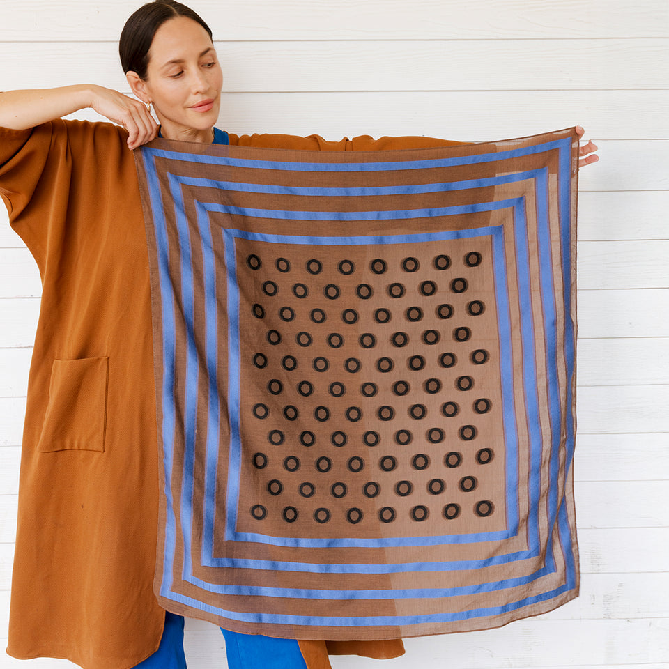 Omega Jacquard Silk Scarf