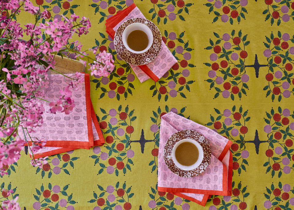 Tree of Life Tablecloth | Chartreuse