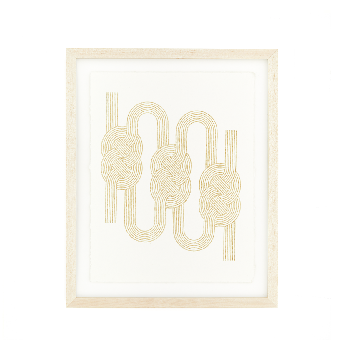 Triple Knot | Sand | Woodblock Print