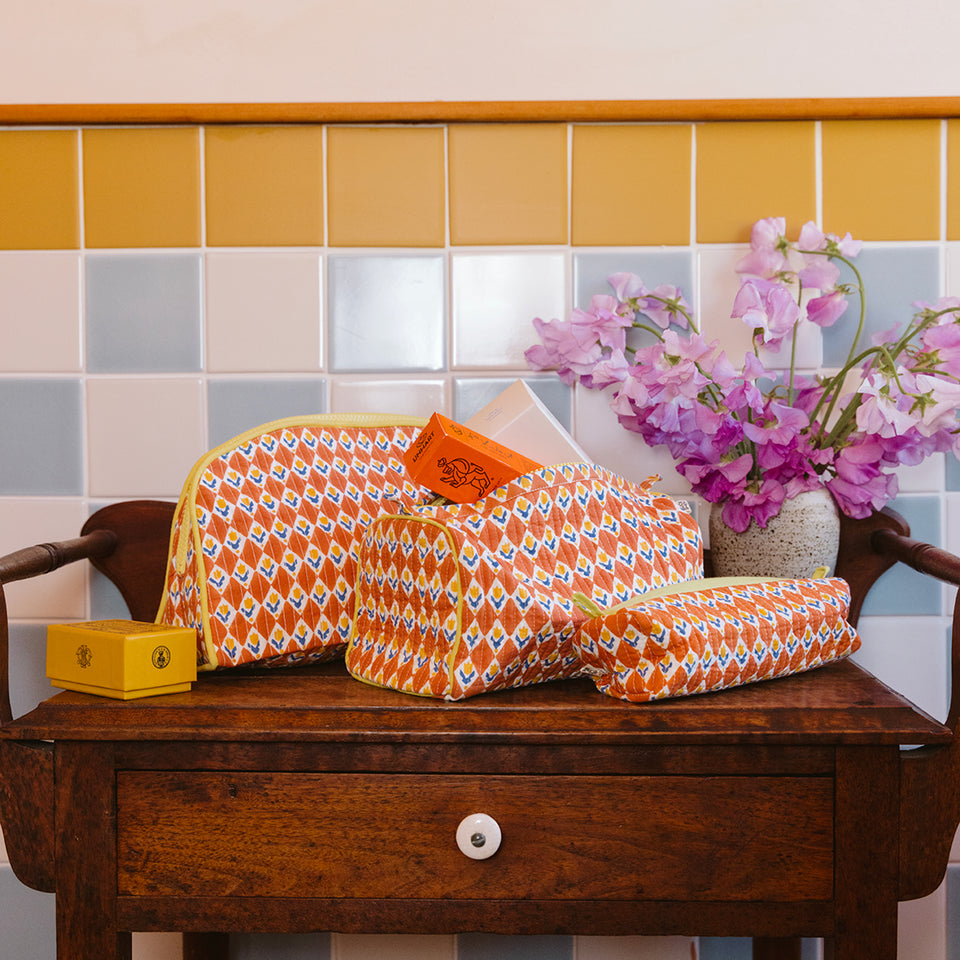 Tulips Travel Pouch | Paprika