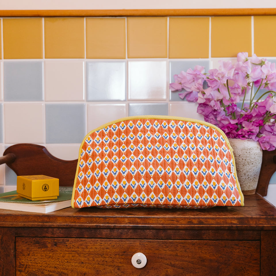 Tulips Travel Pouch | Paprika