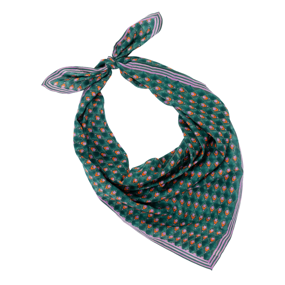 Juniper Tulips Square Scarf
