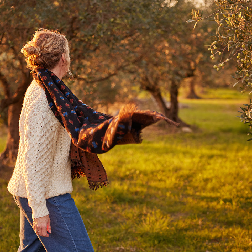 Intaglio Cashmere Shawl
