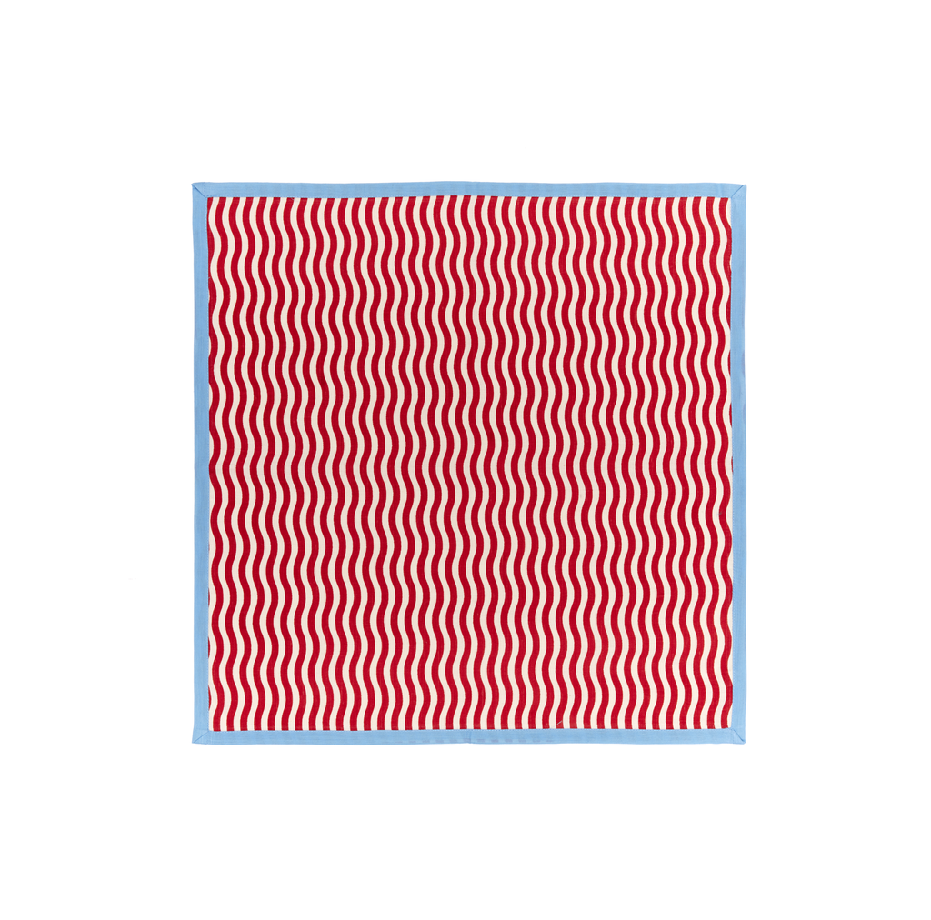 Red Wiggle Stripe Napkin, Set of Four