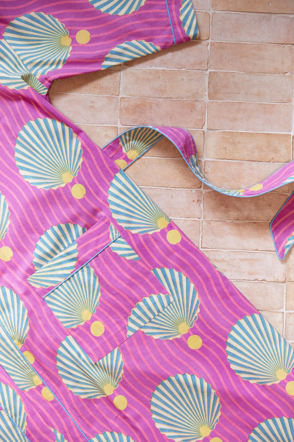 Shells Robe Magenta Block Shop