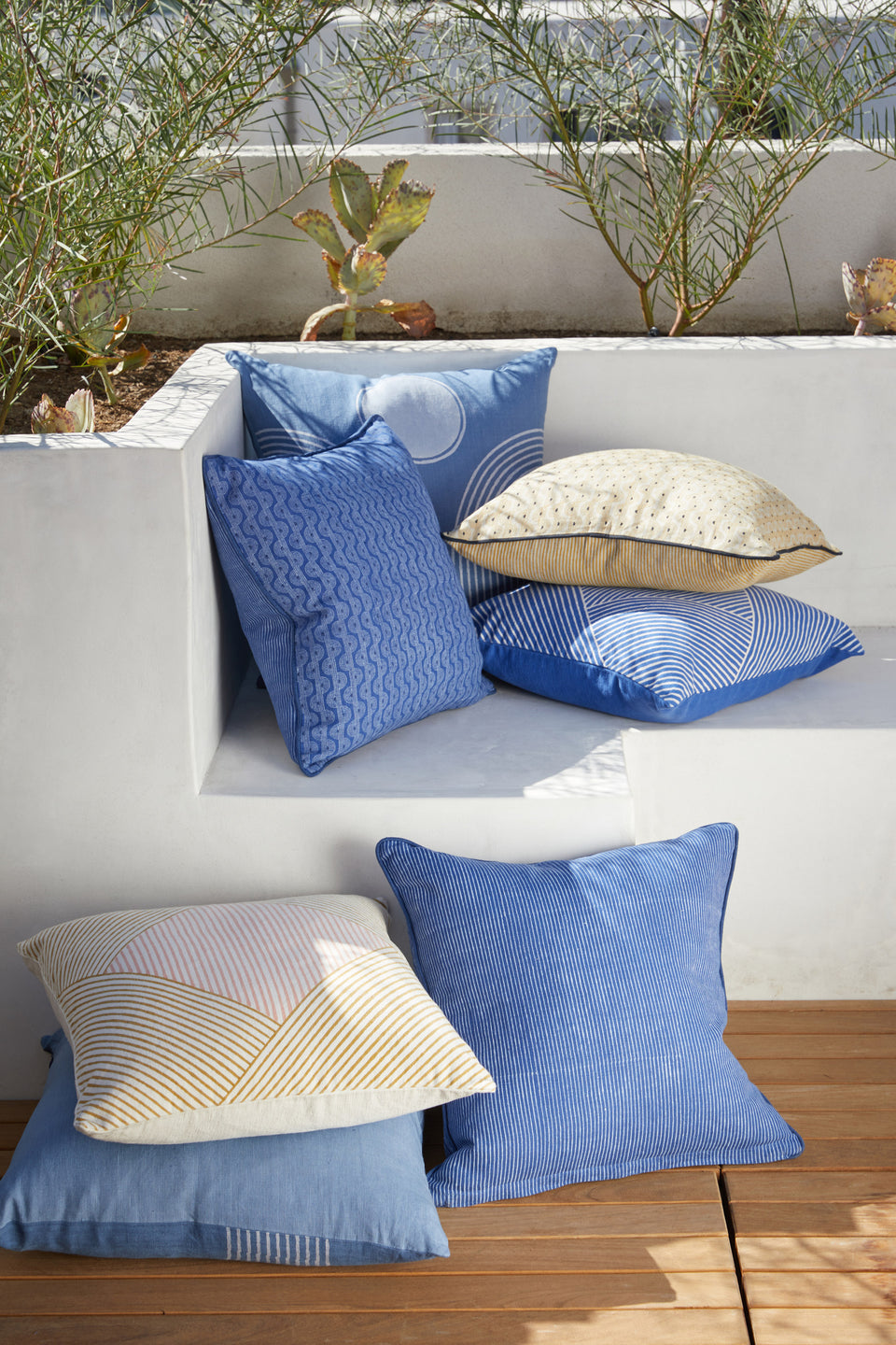 Fountain Pillow | Steel Blue