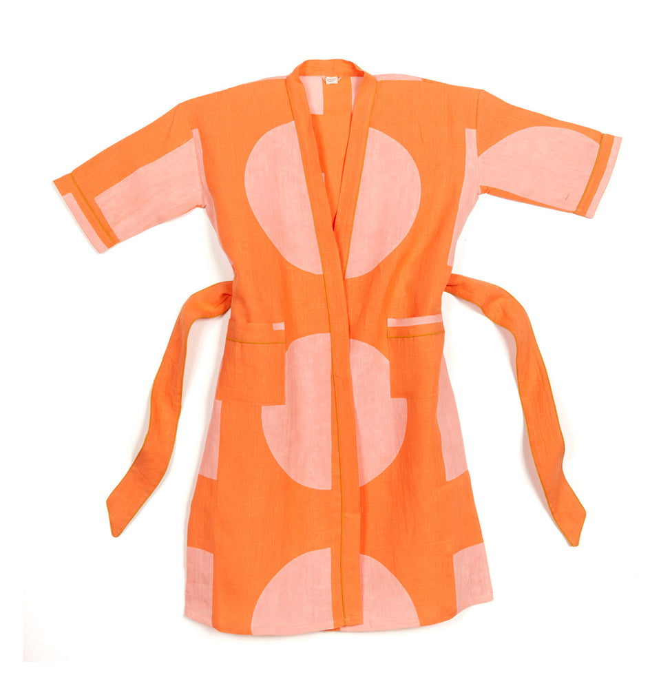 Dot Dash Robe | Apricot