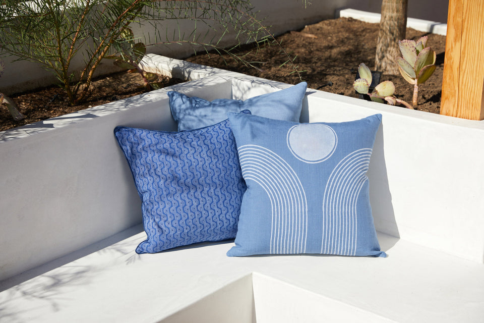 Fountain Pillow | Steel Blue