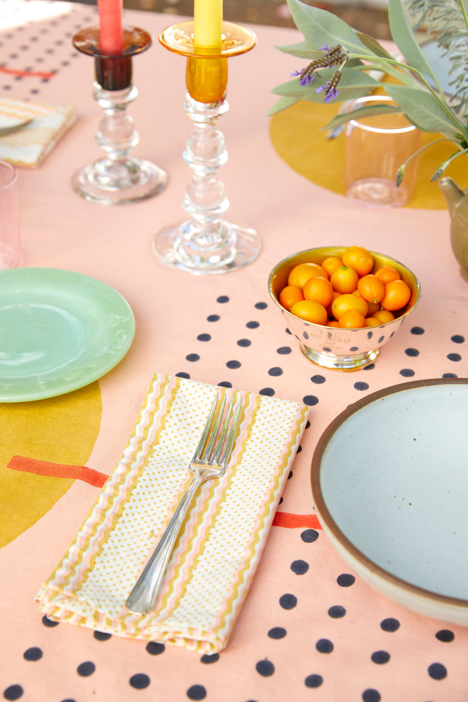 Metronome Tablecloth | Peach