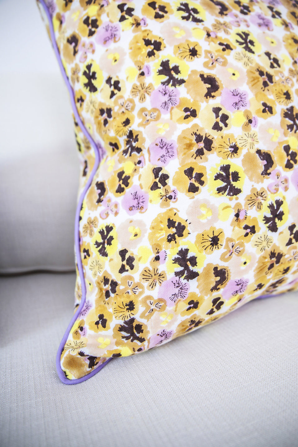 Pansies Reading Pillow | Lavender