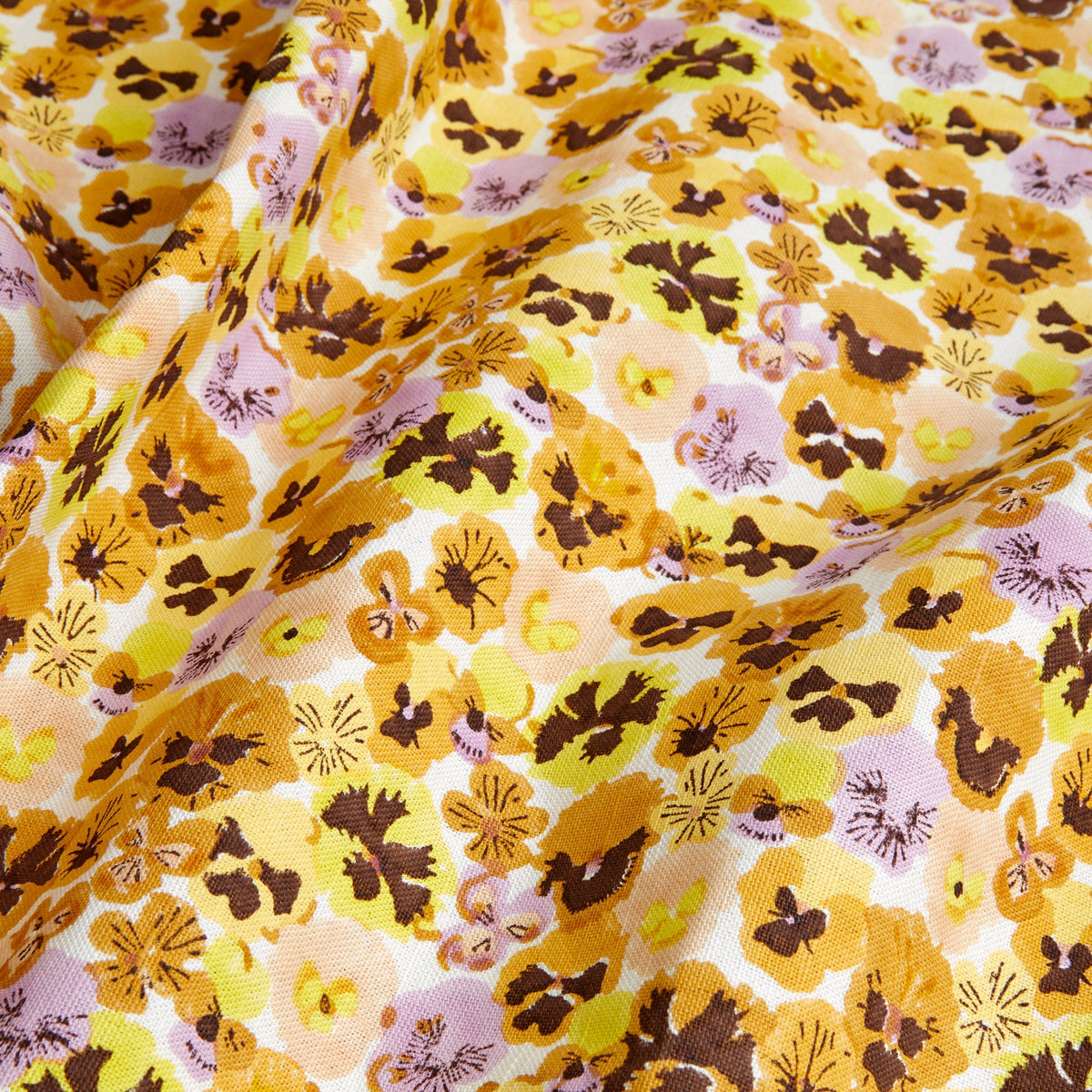 Pansies Fabric Swatch | Lavender