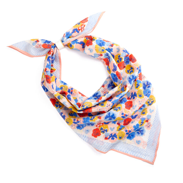 Pansies | Square Scarf | Primary – Block Shop