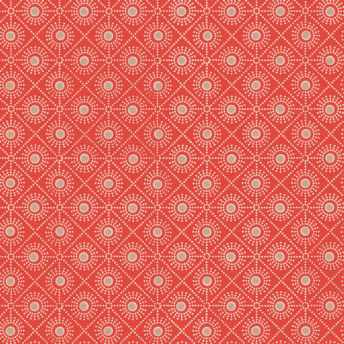 Sunburst Wallpaper Sample | Cranberry