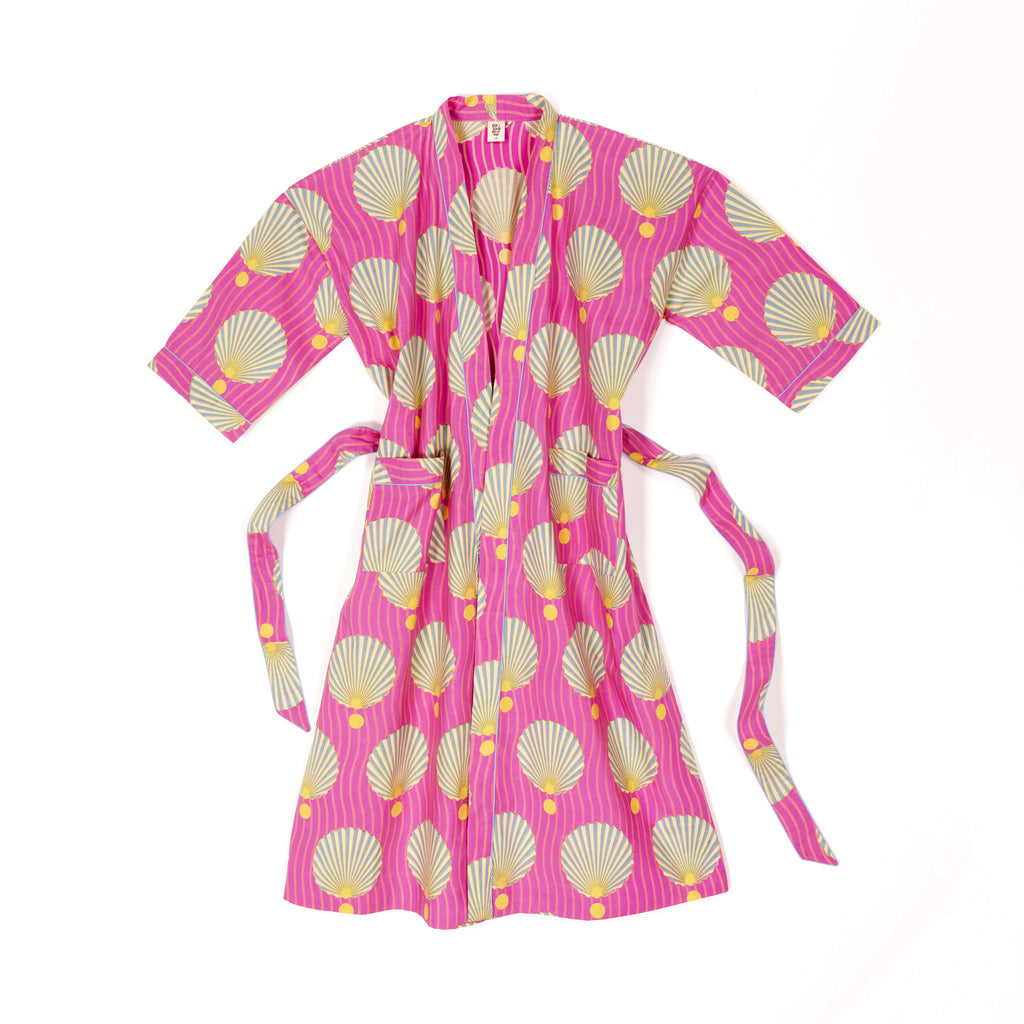 Shells Robe Magenta Block Shop