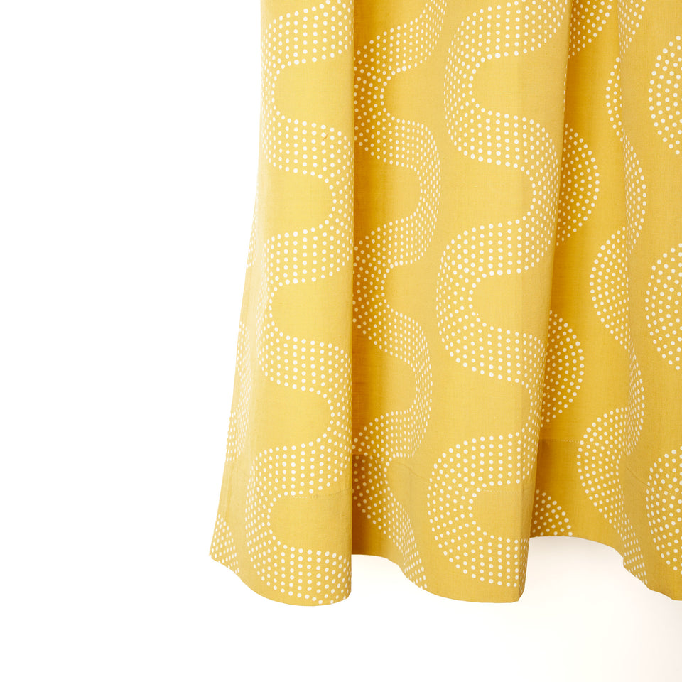 Squiggle Dot Curtain | Mustard