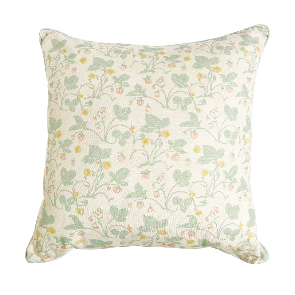 Strawberries Reading Pillow | Sage