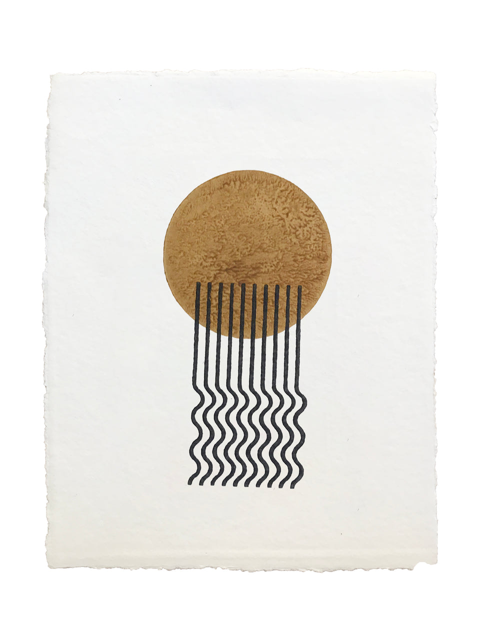 Byway | Ochre | Woodblock Print