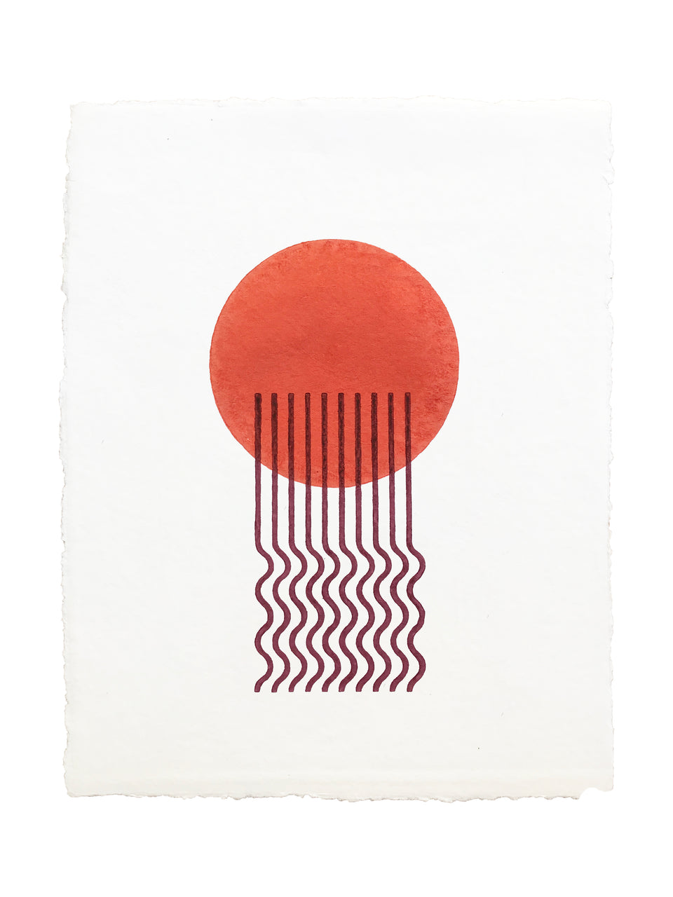 Byway | Terracotta | Woodblock Print